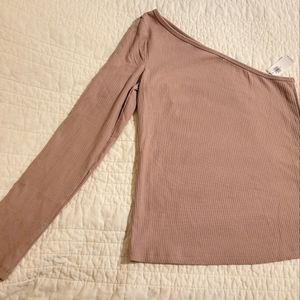 One-Shoulder Rib-Knit Top for Women